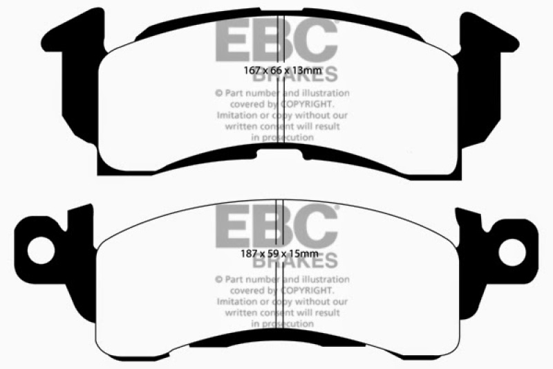 EBC Greenstuff 6000 Series Front Brake Pads for 1987-1991 GMC V1500 Suburban and V2500 Models - Image 6