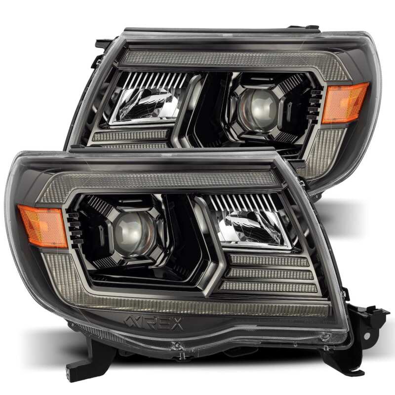 AlphaRex LUXX LED Projector Headlights for Toyota Tacoma 2005-2011 - Plank Style Alpha Black with Activ Light and DRL - Image 10