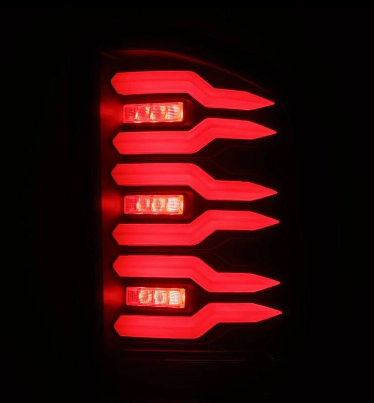 AlphaRex Luxx Series LED Tail Lights for Chevrolet Silverado 1500/2500HD/3500HD (2007-2014) – Black with Smoked Lens - Image 5