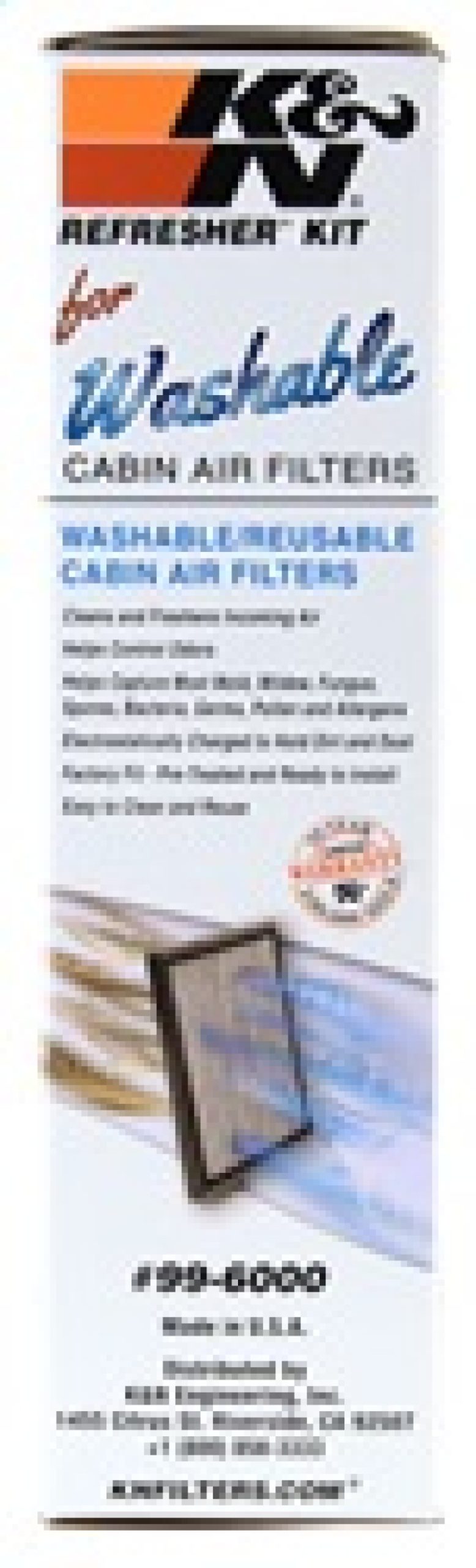 K&N Engineering Cabin Filter Cleaning Kit Part 99-6000 for Washable Air Filters - Image 7
