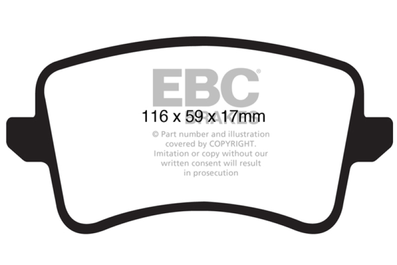 EBC Yellowstuff Rear Brake Pads for 2012-2015 Audi A4 and A5 Quattro – Part Number DP41988R - Image 5