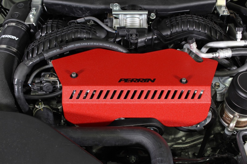 Perrin Performance Red Pulley Cover for 2022-2025 Subaru WRX (Tall, Without AOS) - Part PSP-ENG-153RD - Image 4