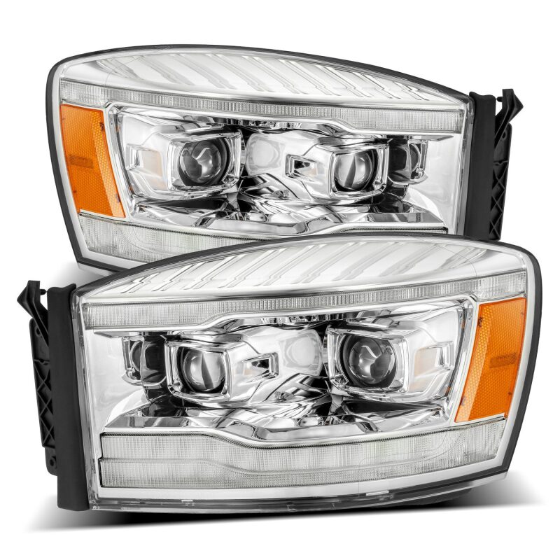 AlphaRex 06-08 Dodge Ram 1500HD PRO-Series Projector Headlights Plank Style Chrome with Sequential Signal and DRL - Image 10