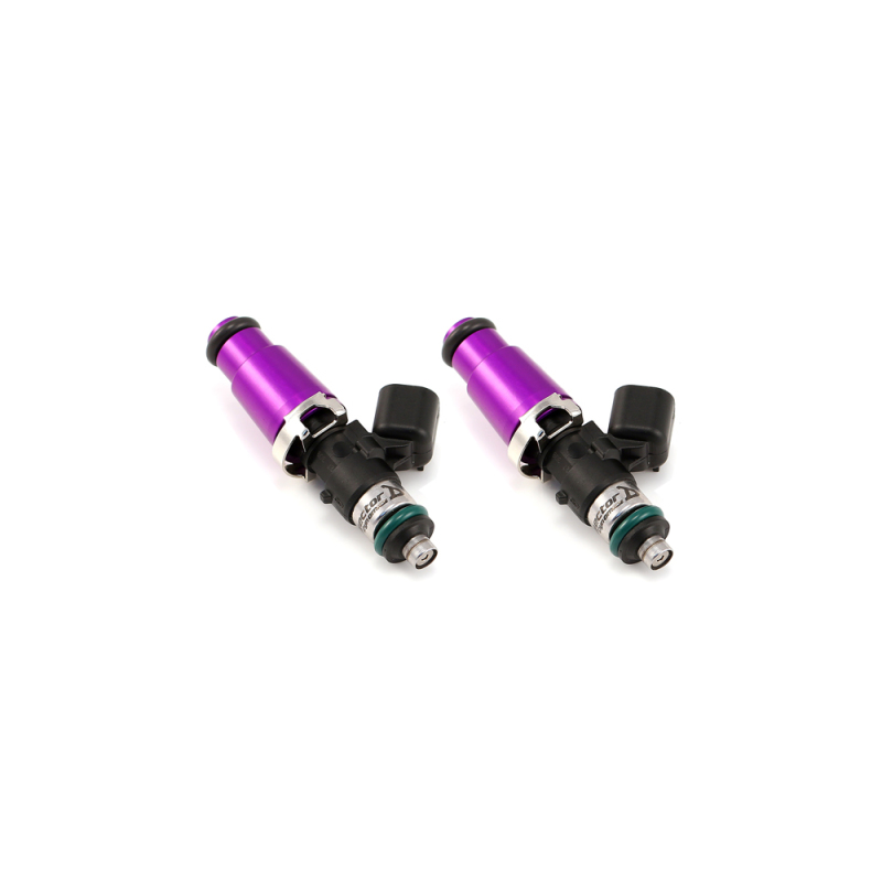 Injector Dynamics ID1050X Fuel Injectors with 14mm Purple Adaptors and Lower O-Rings Set for Mazda RX-7