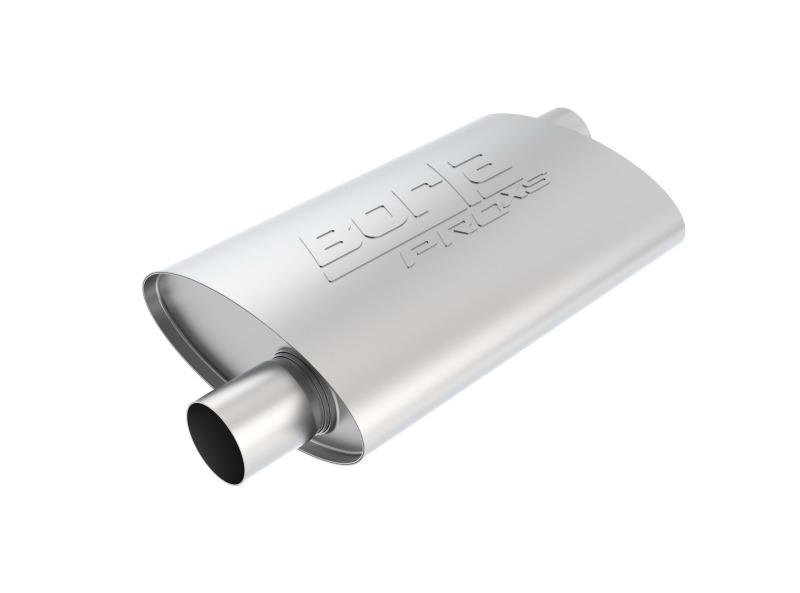 Borla Pro-XS 2.25-inch Offset Inlet/Outlet Muffler with Reversible Design, 14-inch Length