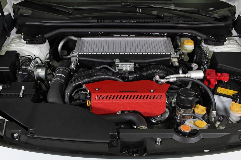 Perrin Performance Red Pulley Cover for 2022-2025 Subaru WRX (Tall, Without AOS) - Part PSP-ENG-153RD - Image 6