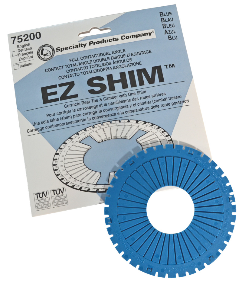 SPC Performance EZ Shim Dual Angle Camber and Toe Shim (Blue) for FWD Vehicles - Part Number 75200