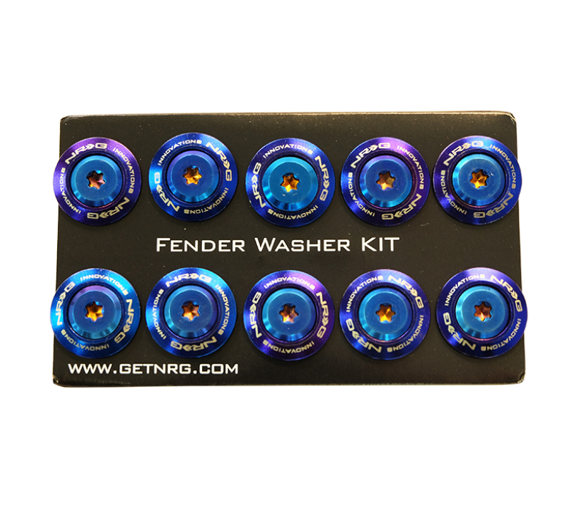 NRG Fender Washer Kit TI Series with M6 Bolts for Plastic - Set of 10