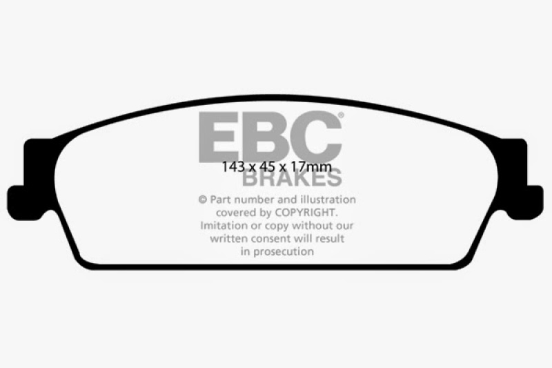 EBC Yellowstuff Rear Brake Pads for Chevrolet Avalanche 2011-2012 and More – Part DP41780R - Image 6