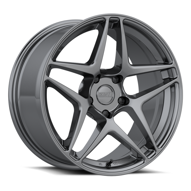 Kansei K15G Astro 19x9.5 Inch Gunmetal Alloy Wheel with 5x114.3 Bolt Pattern and 22mm Offset