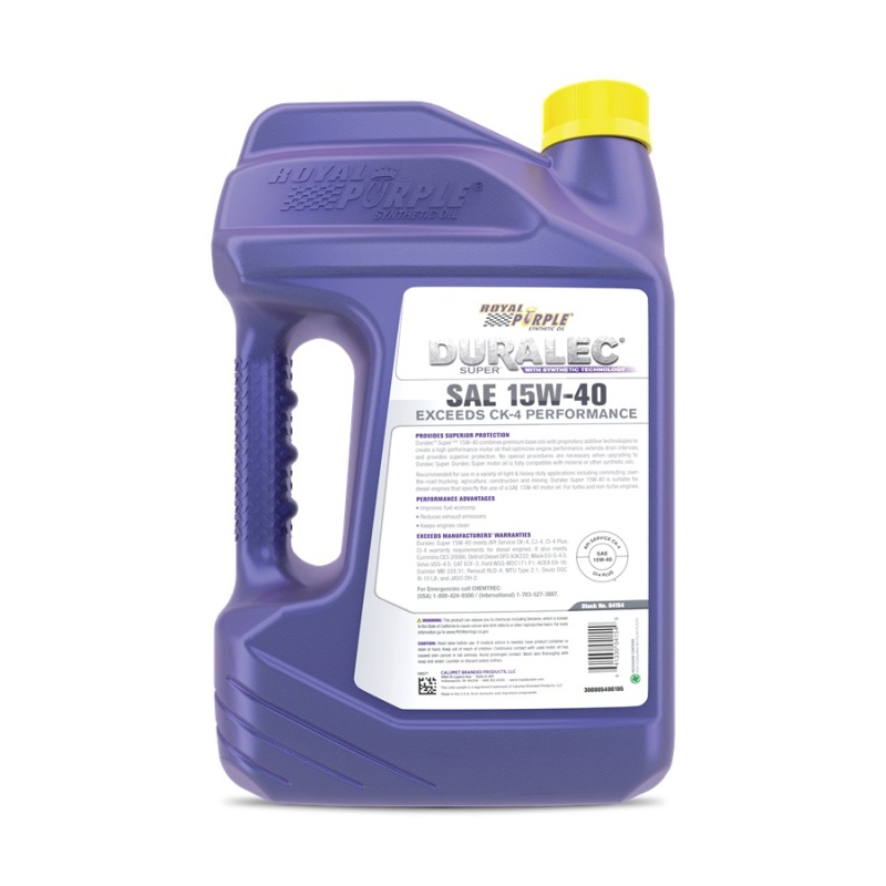 Royal Purple Duralec Super Diesel 15W-40 CK-4 Motor Oil - 1 Gallon - Image 4