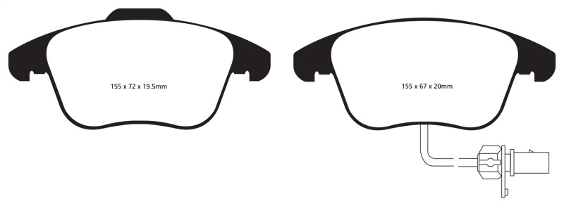 EBC Yellowstuff Front Brake Pads for Audi A5 2.0 Turbo - High-Performance Street and Track Use