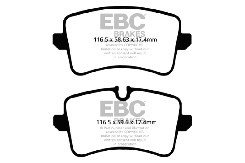 EBC Redstuff Ceramic Low Dust Brake Pads for Audi A6 and RS5 – Part Number DP32082C - Image 4