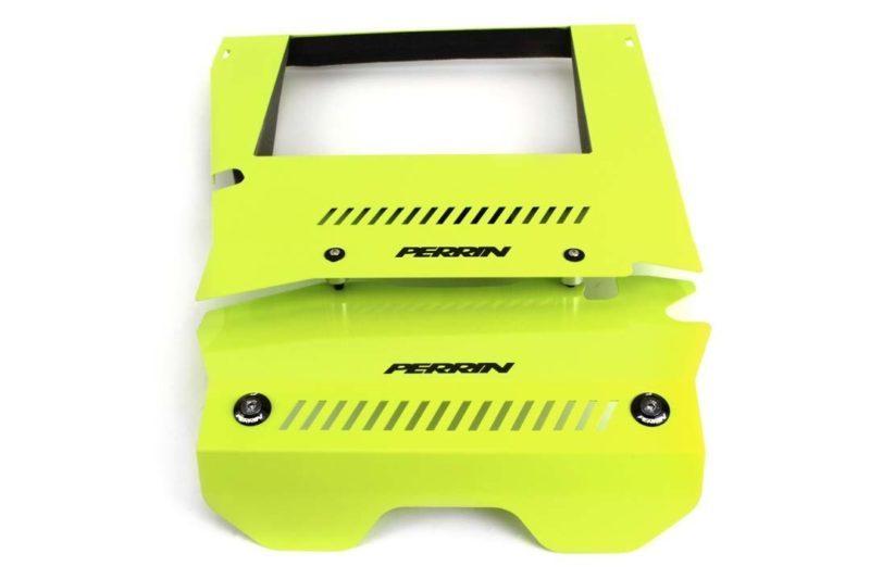 Perrin Performance Neon Yellow Engine Cover Kit for 2015-2021 Subaru WRX with Intercooler and Pulley Covers - Part No. PSP-ENG-165NY - Image 2