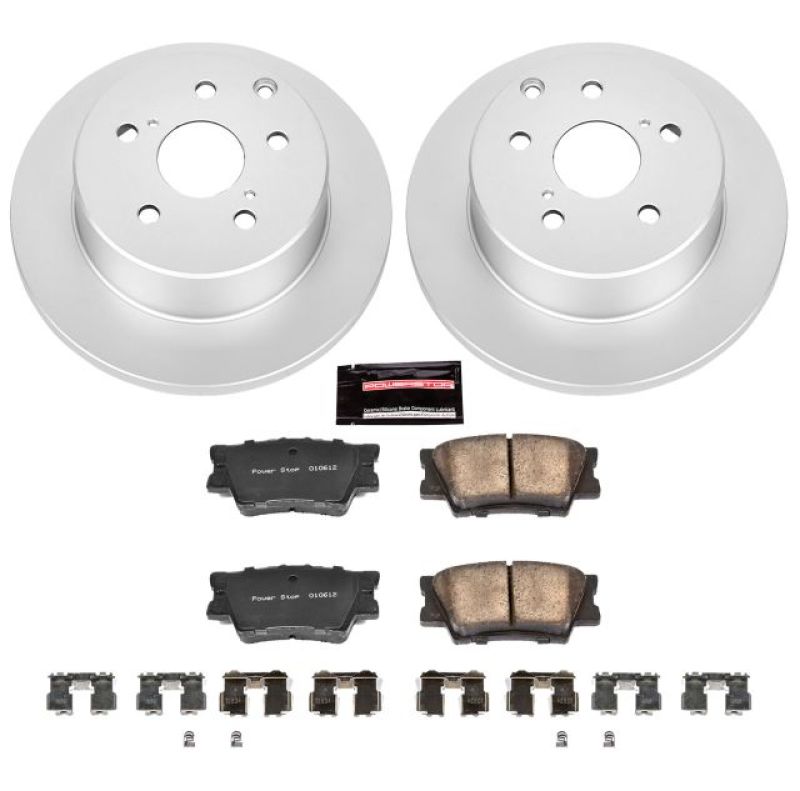 PowerStop CRK4671 Z17 Evolution Geomet Coated Brake Rotor Kit for Toyota RAV4 (2006-2014)