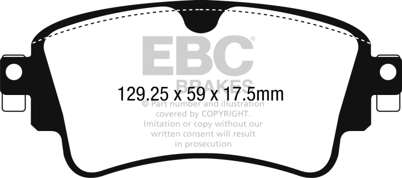 EBC Greenstuff 2000 Series Sport Brake Pads for Audi A4 and A5 Models – Rear, Part DP22254 - Image 2