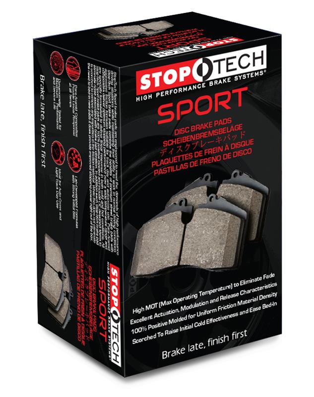 StopTech 14-18 Chevy Corvette Sport Performance Rear Brake Pads – Aggressive Friction for High-Performance Driving - Image 10