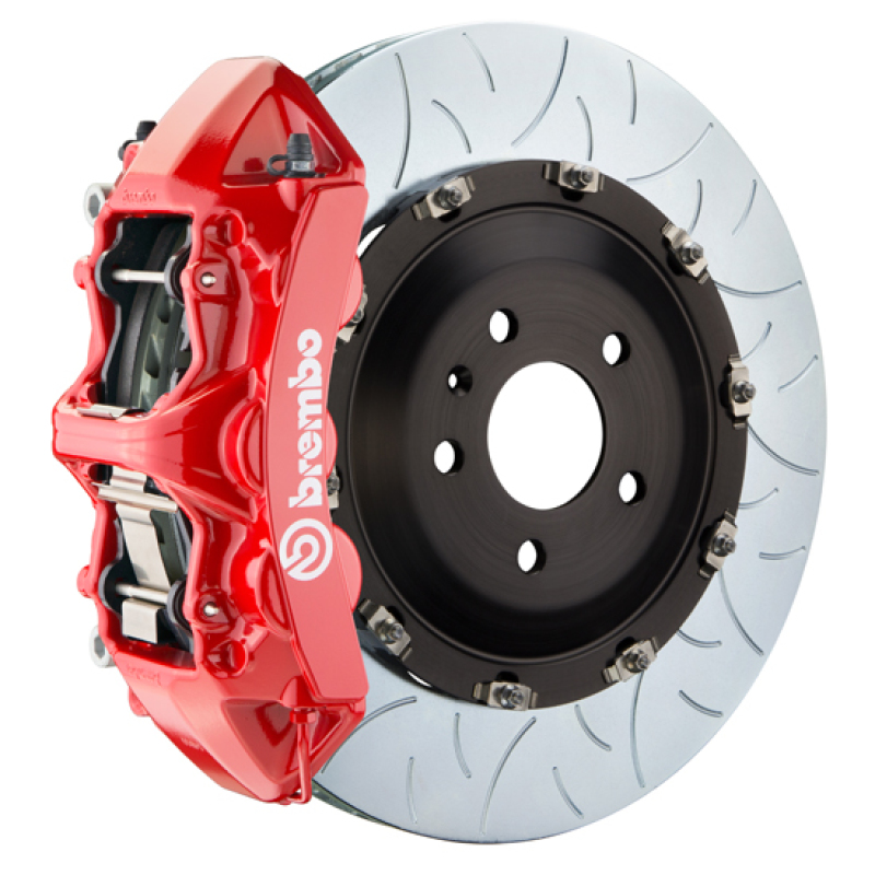Brembo 08-13 BMW M3 / 11-12 1M Front GT Big Brake Kit with 6-Piston Cast Rotors - Slotted, Red
