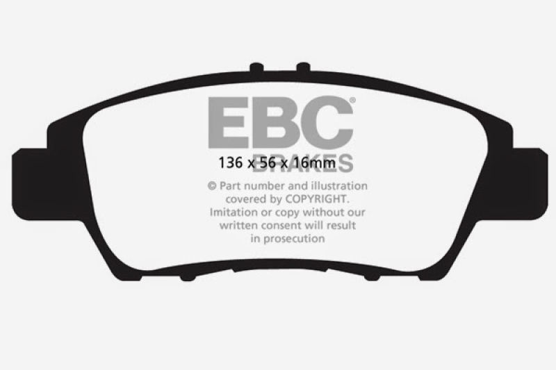 EBC Greenstuff 2000 Series Sport Brake Pads for Honda Fit and CR-Z – Part DP22041 - Image 6