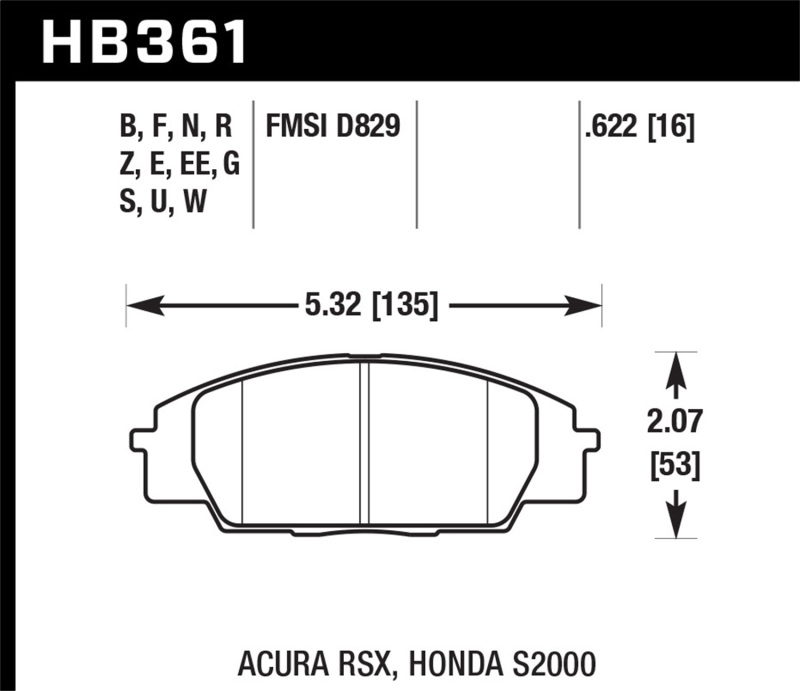 Hawk Performance DTC-70 High Performance Street Brake Pads for Honda S2000 and Acura RSX - Image 5
