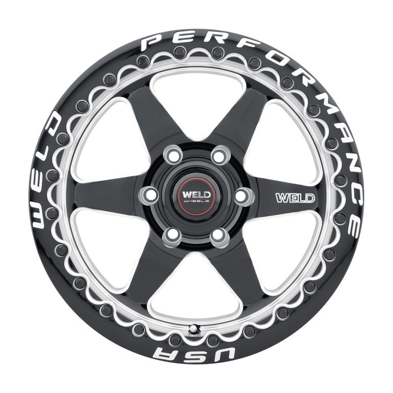 Weld S909 17x10 Ventura 6 Beadlock Wheels - Gloss Black Finish, 6x139.7 Bolt Pattern, ET25 Offset - Image 2