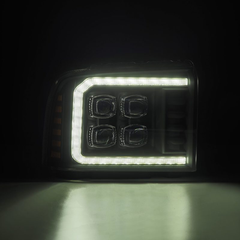 AlphaRex Nova-Series Projector Headlights for 2006-2007 Ford F-250 Super Duty – Black with Sequential Signal and Daytime Running Lights - Image 3