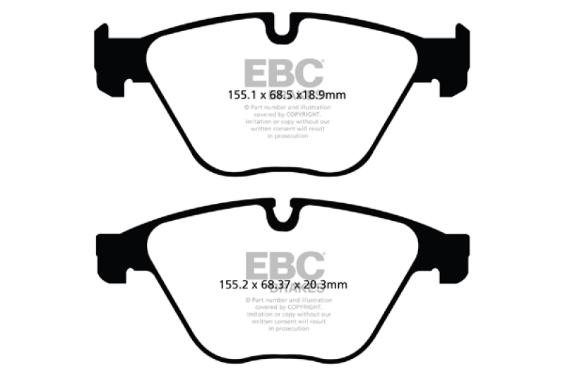 EBC Yellowstuff Front Brake Pads for BMW 535i (F10) - High-Performance Street and Track Use - Image 6