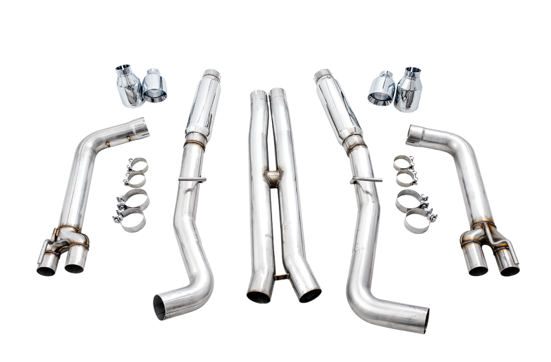 AWE Tuning 2015+ Dodge Challenger Track Edition Exhaust with Quad Chrome Silver Tips - Image 8