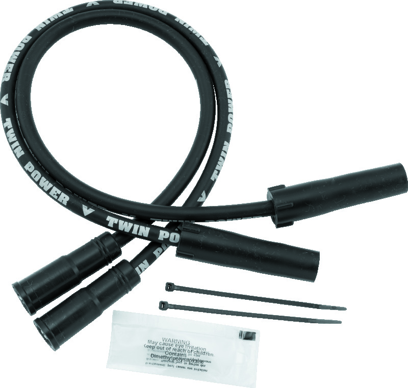 Twin Power 110114 Black Ignition Wire Set for Harley Davidson FLH and XL Models (2002-2008)