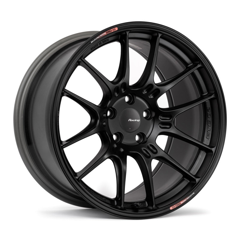 Enkei GTC02 19x10.5 Inch Matte Black Wheel with 5x112 Bolt Pattern and 34mm Offset - Part #534-9105-4434BK
