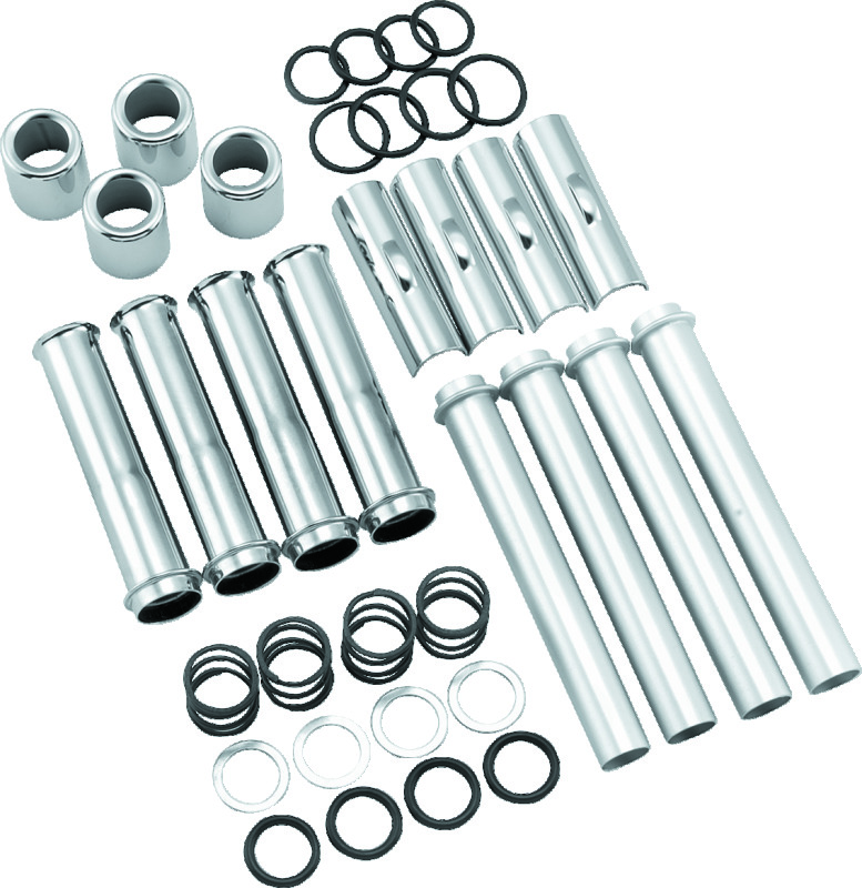 TwinPower 490309 Chrome Plated Pushrod Cover Kit for Harley Davidson Twin Cam Engines