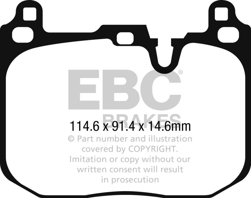 EBC Ultimax2 Front Brake Pads for Mini Cooper 2014-2019 - OEM Replacement, Part UD1875 - Image 4