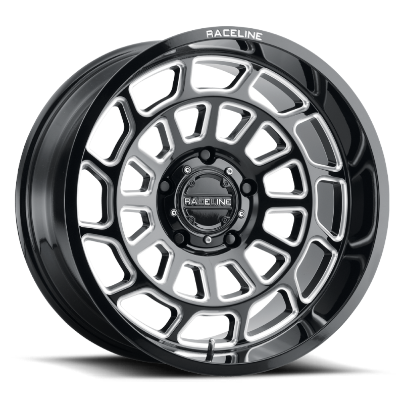 Raceline 955M Warp 20x9 Inch Satin Black & Milled Wheel with 8x165.1 Bolt Pattern, 0mm Offset, and 125.2mm Bore
