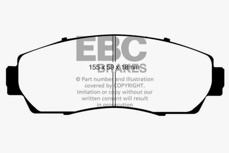 EBC Greenstuff 2000 Series Sport Brake Pads for Acura RDX & Honda Crosstour – Front Set - Image 7