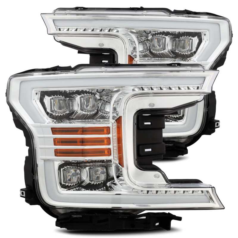 AlphaRex 18-19 Ford F-150 NOVA Series LED Projector Headlights Plank Style Chrome with ActivLight and Sequential Signal - Image 2