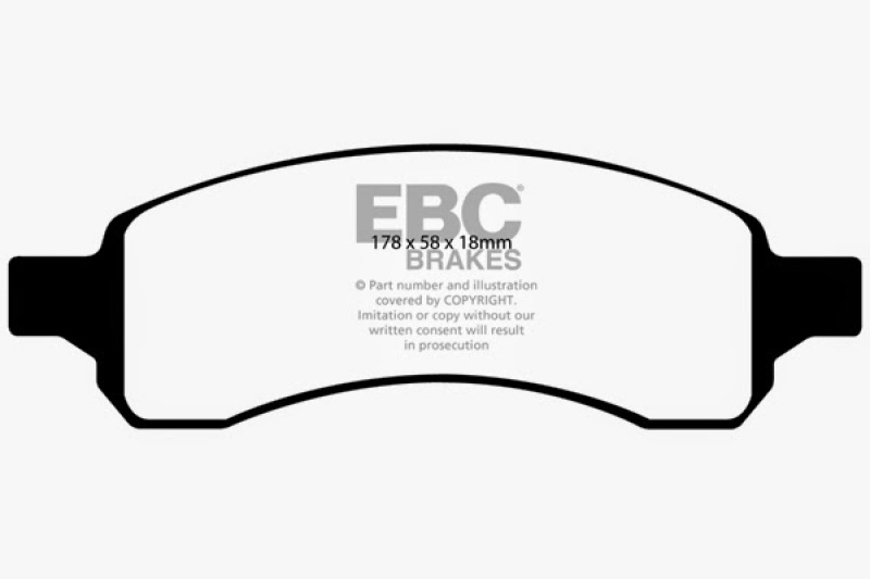 EBC Greenstuff 6000 Series Front Brake Pads for 2007 GMC Envoy and Similar Vehicles - Image 6