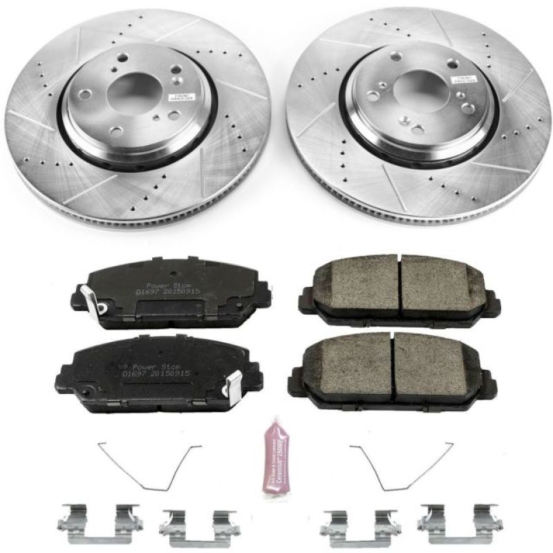 PowerStop Z23 Evolution Sport Brake Upgrade Kit for Honda Civic and Accord (2016-2019) - Front