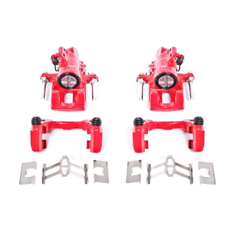 PowerStop S2678 Powder Coated Red Brake Calipers with Brackets for Honda Civic and Acura RSX