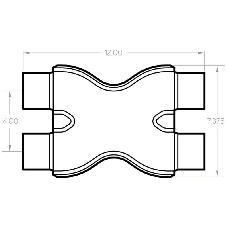 MagnaFlow Performance Exhaust X-Pipe 10791 – 2.50 Inch Stainless Steel for Custom Exhaust Systems - Image 4