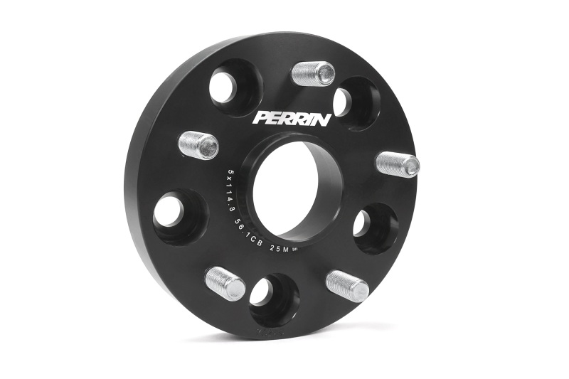 Perrin Performance Subaru 25mm Wheel Spacers 5x114.3 BP with 56mm Hub - Black - Image 2