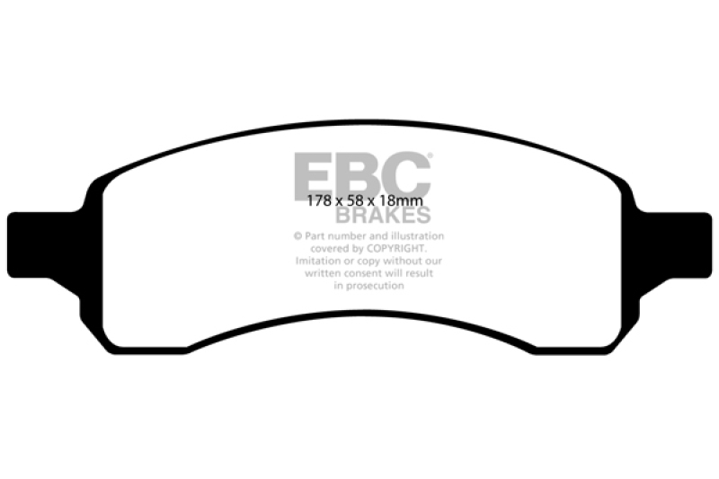 EBC Yellowstuff Front Brake Pads for 2007 GMC Envoy and Similar Models – Part DP41761R - Image 5