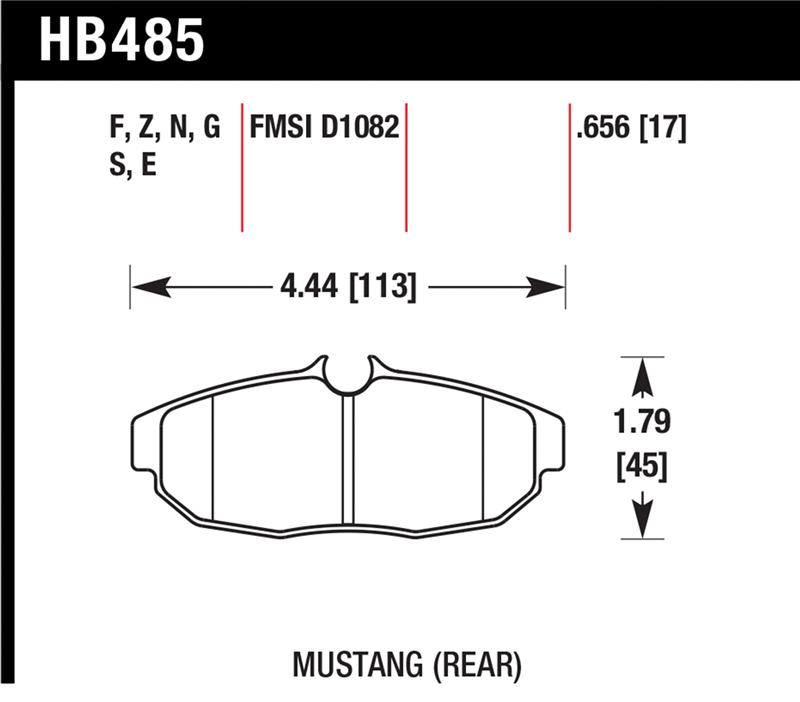 Hawk Performance HB485Z.656 Ceramic Rear Brake Pads for Ford Mustang (2007-2013) - Image 10