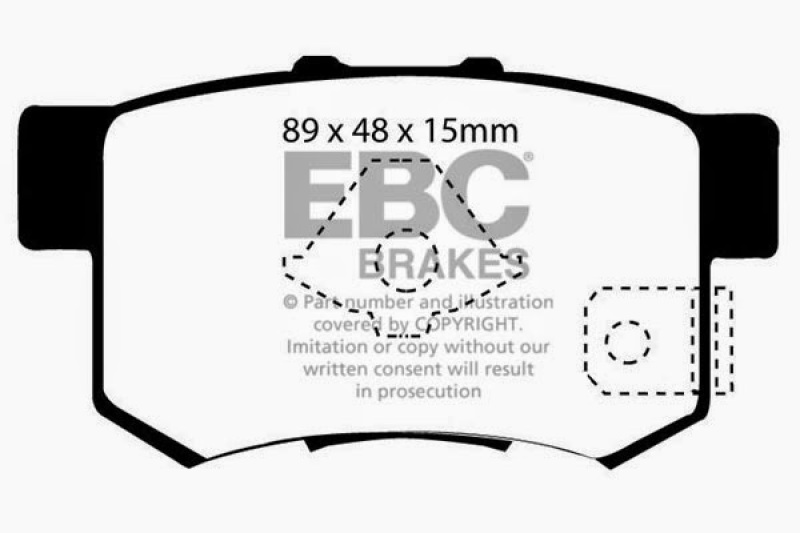 EBC Greenstuff 05-06 Honda CR-V Rear Brake Pads - 4x4 Heavy Duty Disc Pads for Truck and SUV - Image 5