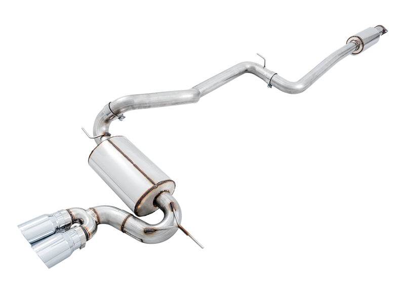 AWE Tuning Ford Focus ST Touring Edition Cat-back Exhaust – Non-Resonated with Chrome Silver Tips - Image 6