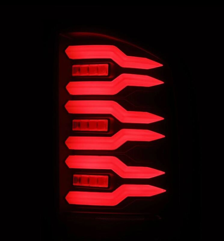 AlphaRex Luxx Series LED Tail Lights for Chevrolet Silverado 1500/2500HD/3500HD (2007-2014) – Black with Smoked Lens - Image 4