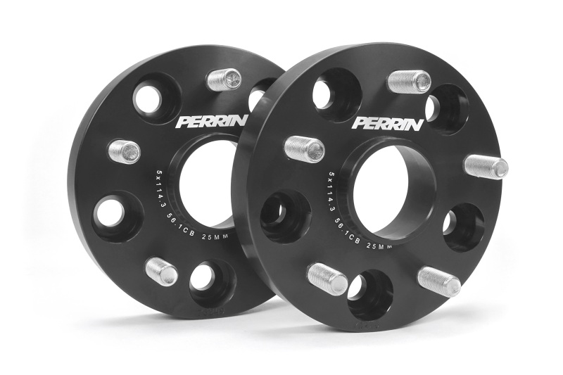 Perrin Performance Subaru 25mm Wheel Spacers 5x114.3 BP with 56mm Hub - Black - Image 6