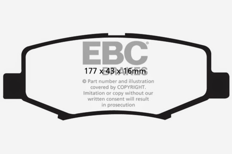EBC Brakes ED91799 Extra Duty Rear Brake Pads for Dodge Nitro and Jeep Liberty - Image 4