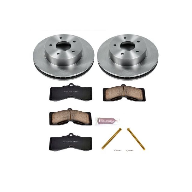 PowerStop KOE2598 Z17 Evolution Plus Ceramic Brake Kit for Chevrolet Corvette (1974-1982) - Front