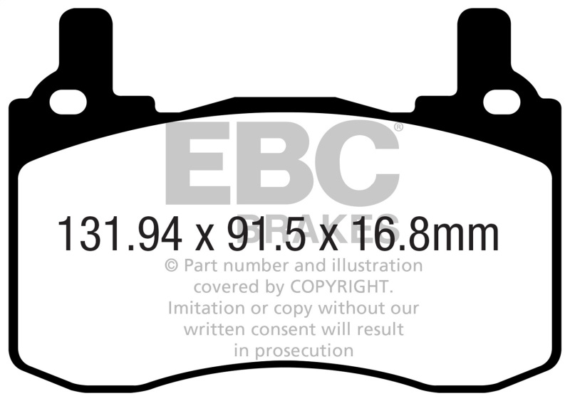 EBC Greenstuff 2000 Series Sport Brake Pads for Kia Stinger & Genesis G70 – Rear, Part Number DP22357 - Image 3
