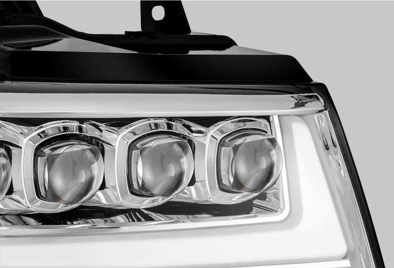 AlphaRex 07-13 Chevy Avalanche NOVA LED Projector Headlights with Plank Style Design and Chrome Finish - Image 5